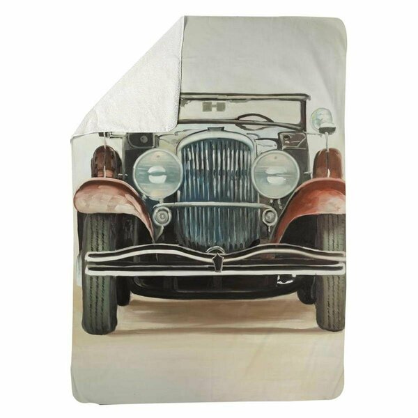 Begin Home Decor 60 x 80 in. Old 1920s Luxury Car-Sherpa Fleece Blanket 5545-6080-TR46